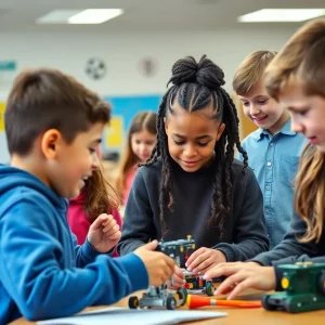 Students participating in extracurricular activities at Springfield School