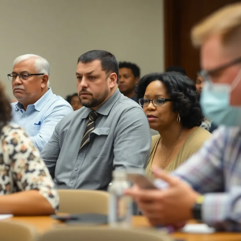 Community members discussing police oversight in Tallahassee