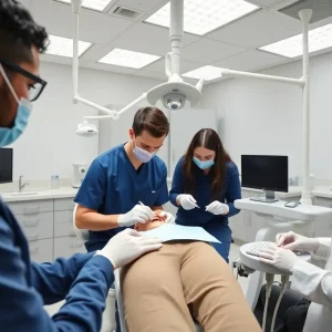 Students learning in the Dental Hygiene lab at TSC