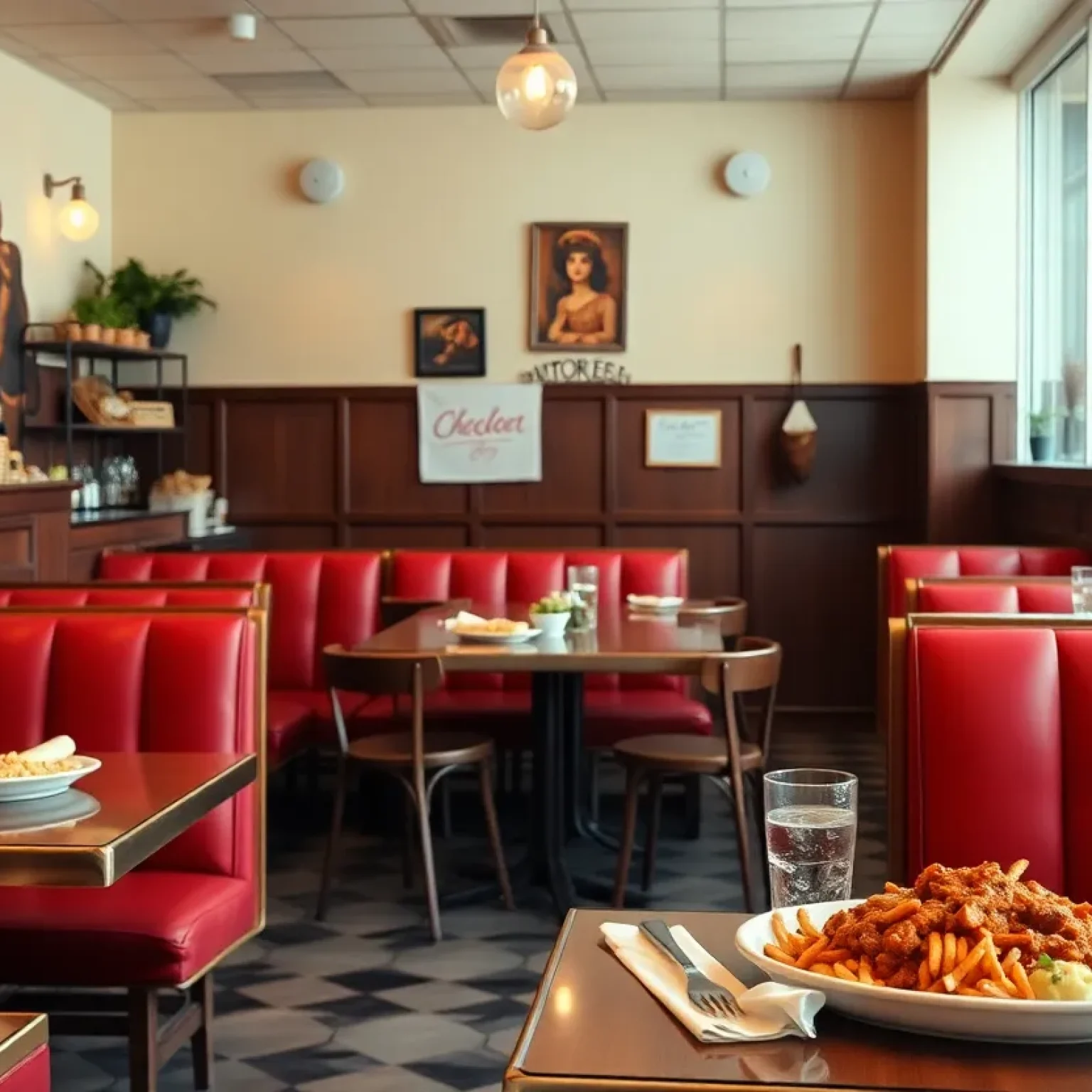 Interior of Dog Et Al diner showcasing comfort food and a welcoming environment