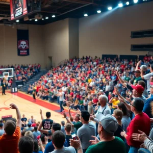 FSU fans cheering in the stands during a basketball game