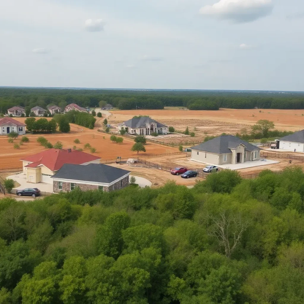 Construction sites in Leon County with houses under development