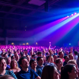 Audience enjoying a concert at a civic center