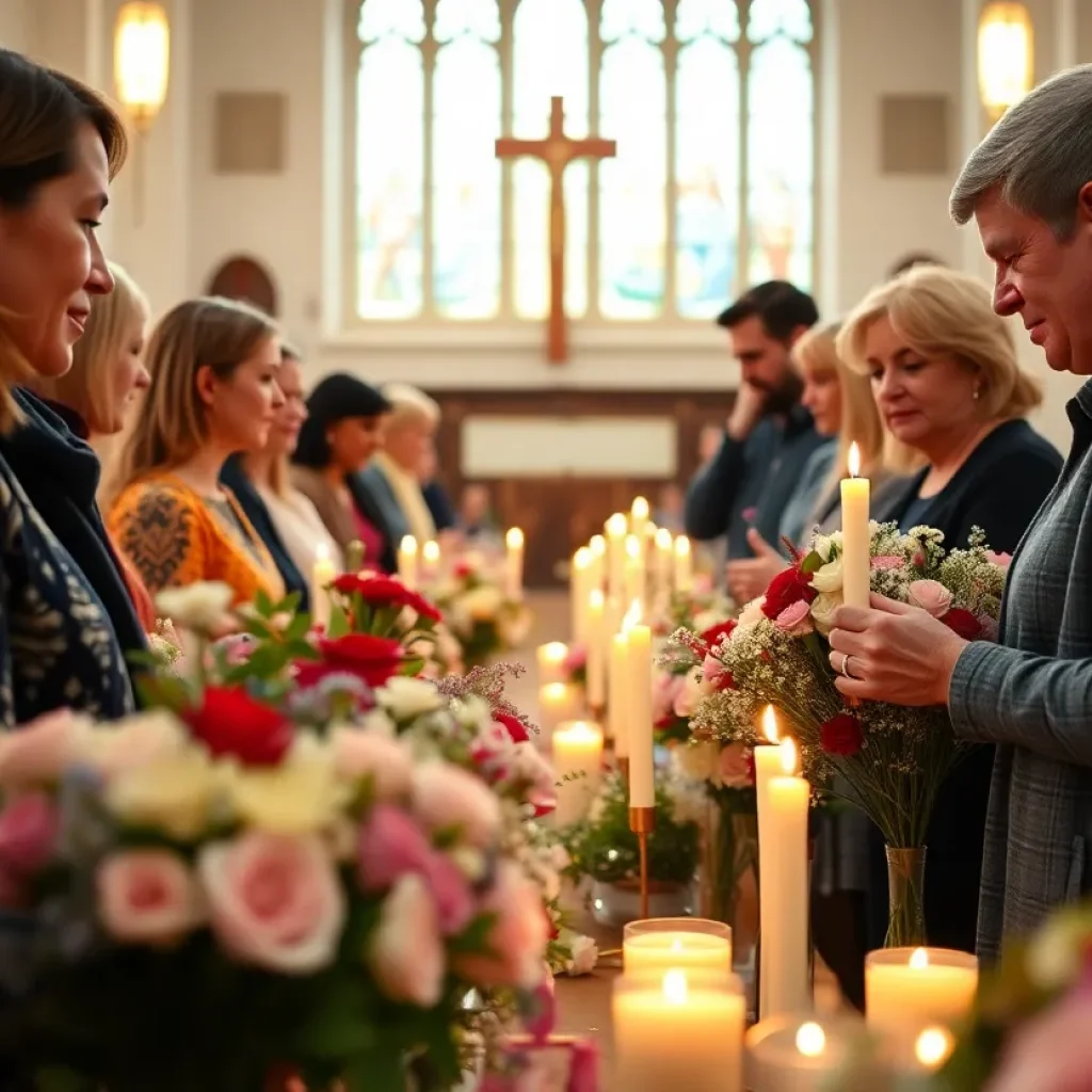 Community members gathered in remembrance of a beloved alumnus