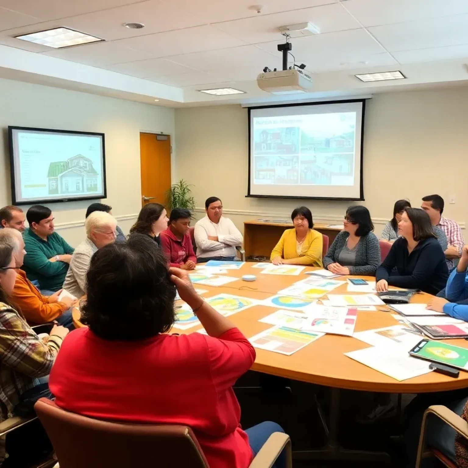 Residents discussing affordable housing in Tallahassee