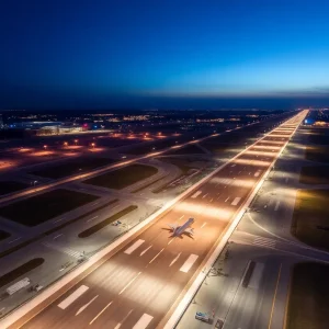 Construction at Tallahassee International Airport with new taxiways