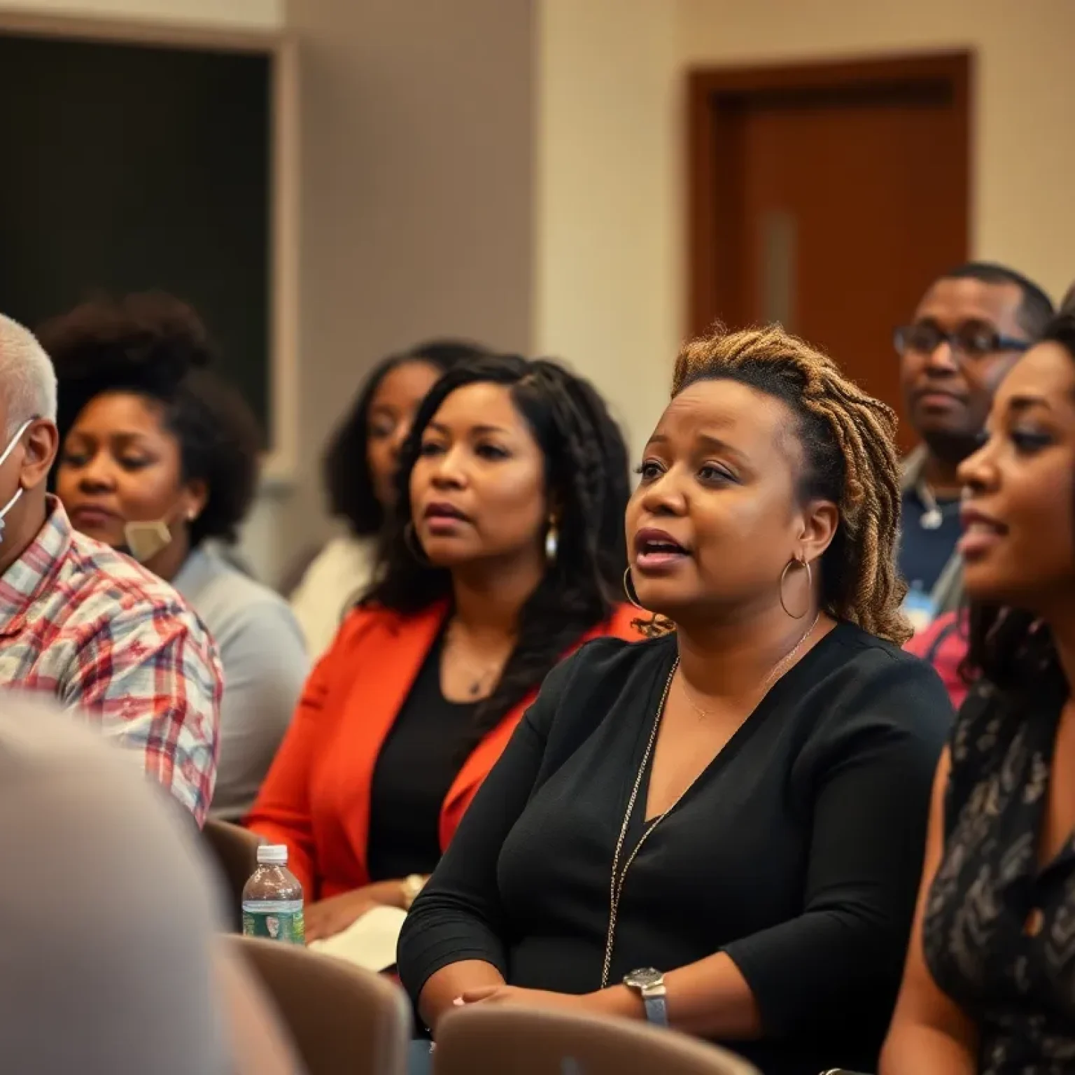 Community members voicing concerns at a meeting in Tallahassee