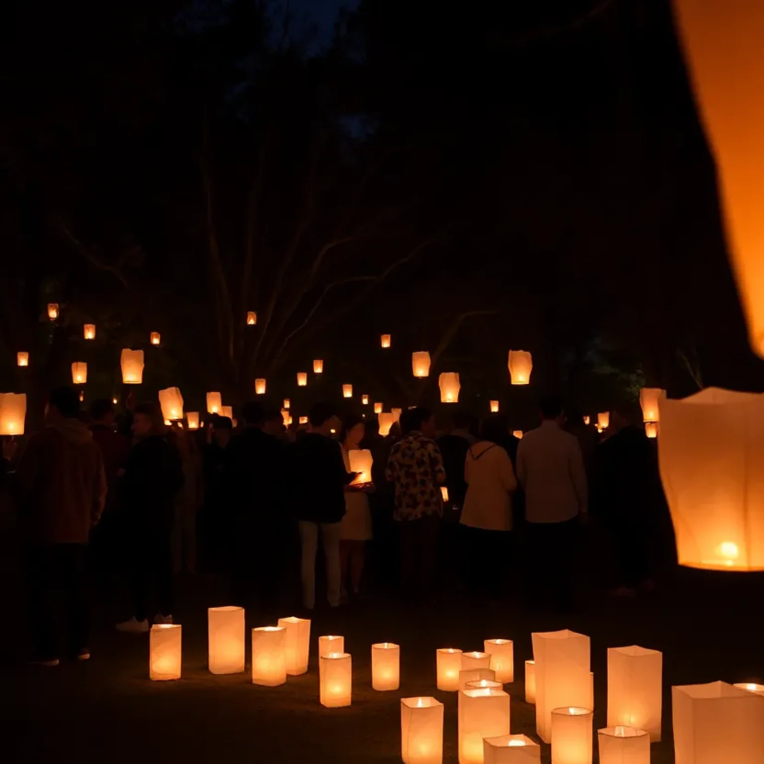 Community members gathered at Tallahassee memorial ceremony under lanterns