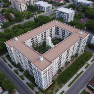 Via Mizner Apartments Aerial View