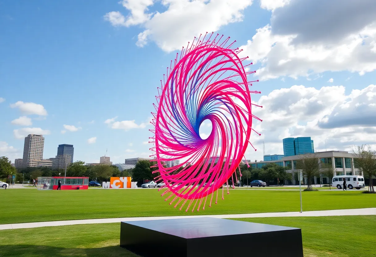 Magnetic levitating sculpture named Maggie in Tallahassee